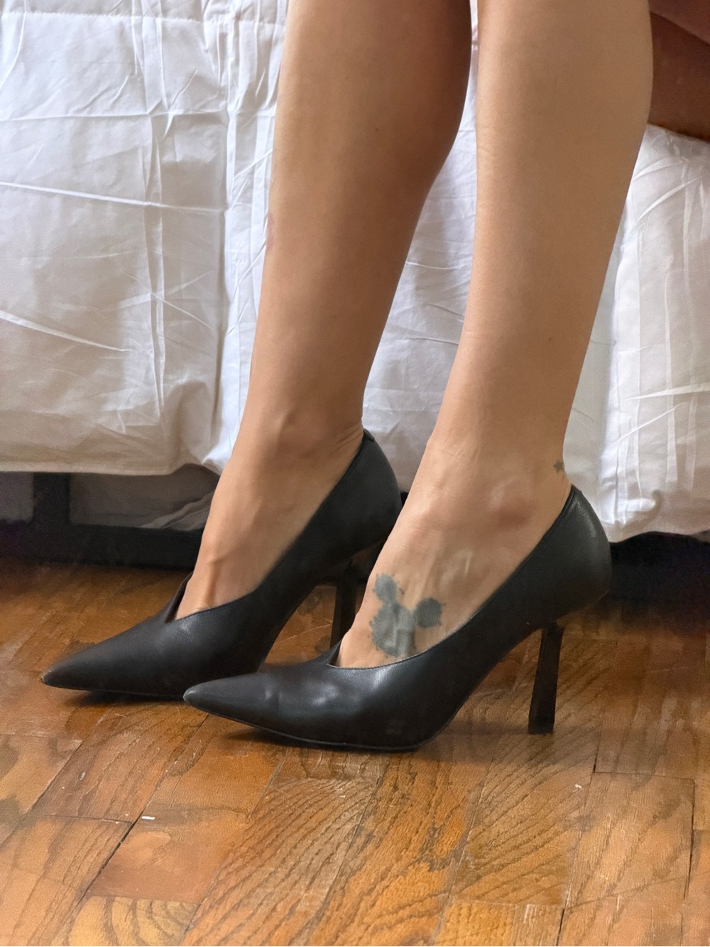 Steve Madden Black Pointed-Toe Stiletto Heels